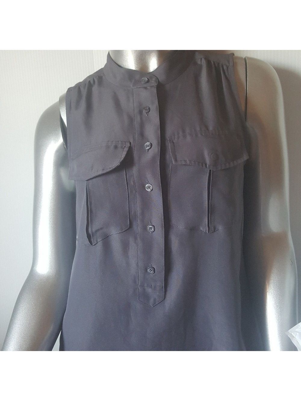 J Crew Gray Sleeveless Top Size 0
